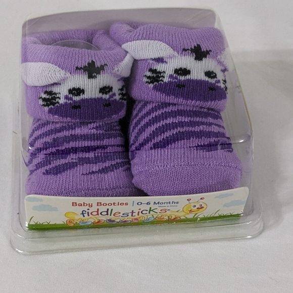 NEW Baby Booties, 2 Pairs, Zebra & Duck, 0-6 Months - Picture 5 of 5